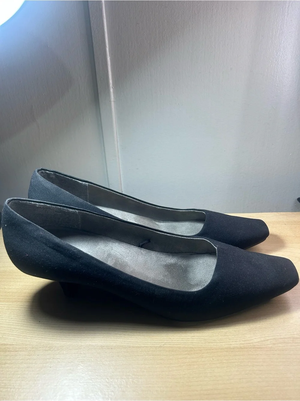 Classic Black Women's Square-Toe Pumps